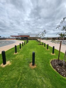 Bollard installation pine bollards